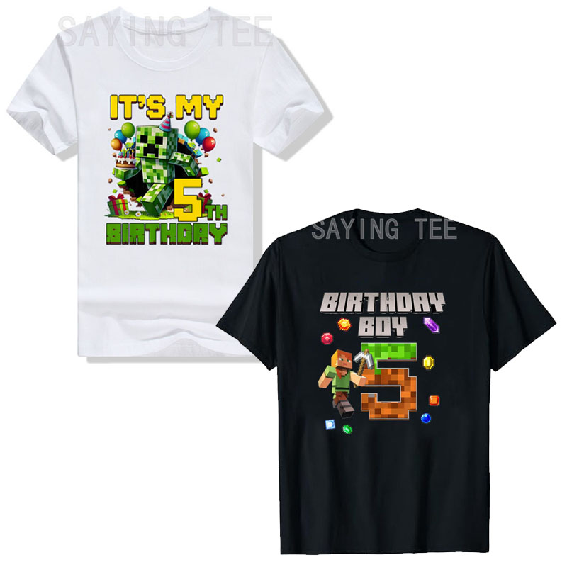 Esports Gaming Shirts - 내 5번째 생일 비디오 게임 픽셀