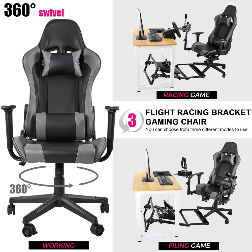 허리 지지대, 풀리, 회전식 조명이 있는 하이백 리클라 - Gaming & Esports District 리뷰 및 가격