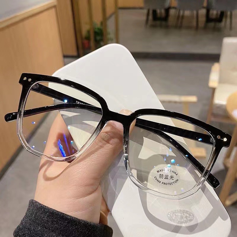 대형 사각형 프레임 안티 블루 라이트 안경 패션 레트로 - Gaming Glasses Blue 리뷰 및 가격