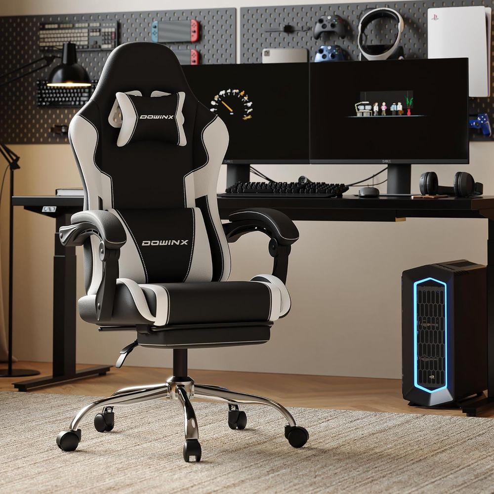 요추 지지대와 베개가 포함된 인체공학적 게이밍 의자,  - Gaming & Esports District 리뷰 및 가격