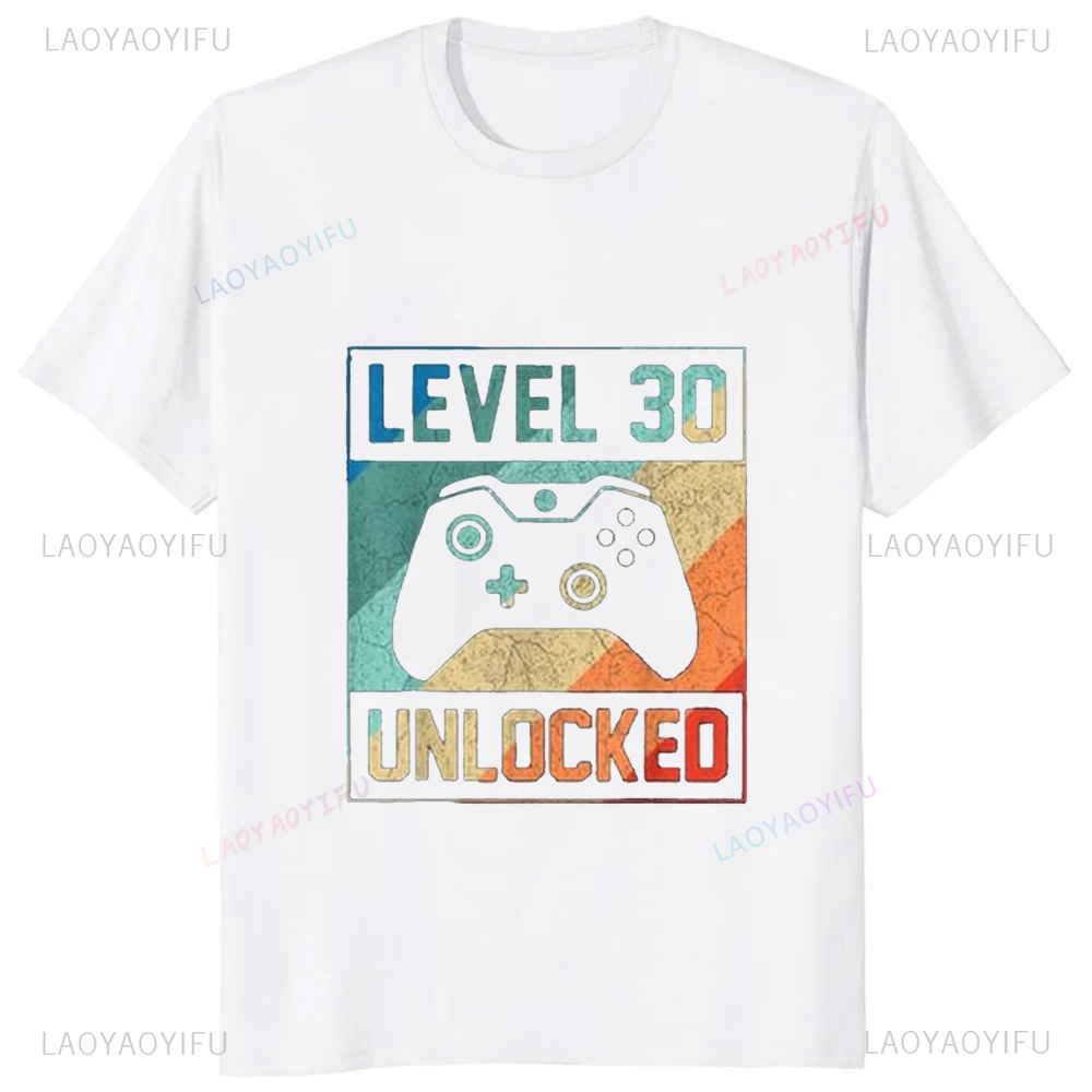 재미있는 비디오 게이머 그래픽 레벨 30 잠금 해제 티 - Esports Gaming Shirts 리뷰 및 가격