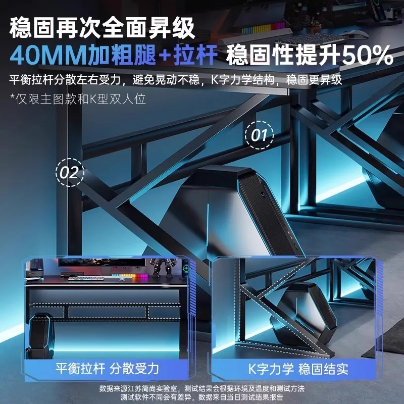 더블 E-스포츠 게이밍 책상, 가정 사무실 침실 워크벤 - Esports Gaming Setup 리뷰 및 가격